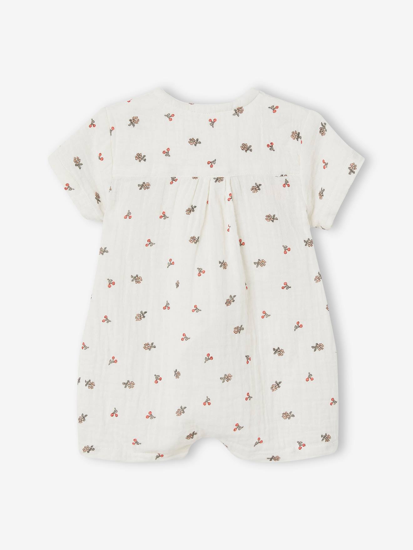 Vertbaudet Kurzer Baby Schlafanzug, personalisierbar Oeko-Tex - graublau