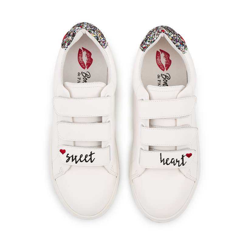 Baskets en cuir Edith sweet heart