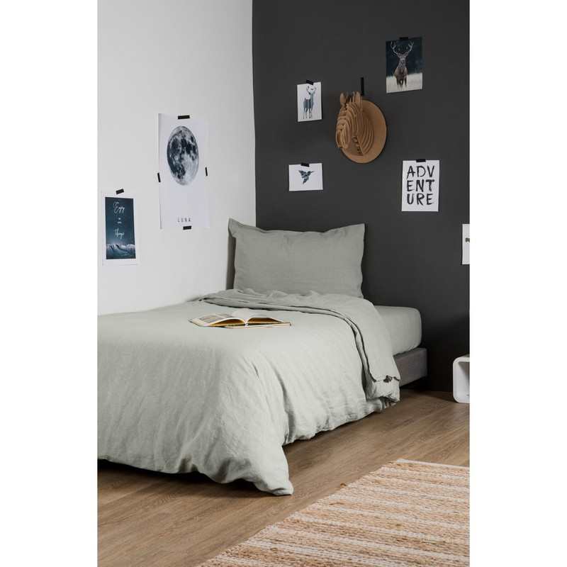 Housse de Couette Enfant en Lin et Coton Bio + taie d'oreiller