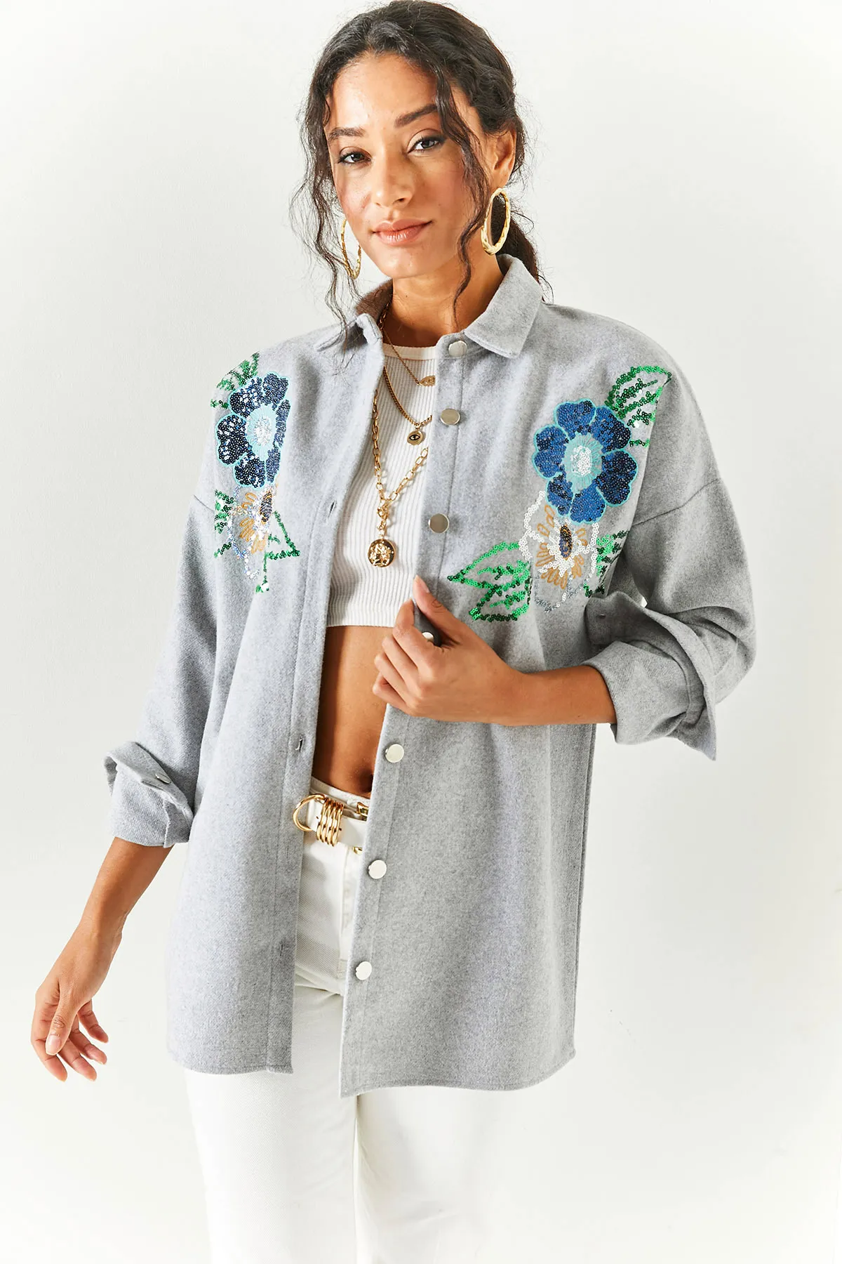 Olalook  Hemd - Grau - Regular Fit