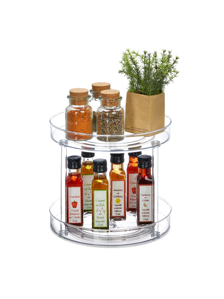 relaxdays Drehteller in Transparent - (H)24 x Ø 27 cm günstig kaufen onesize