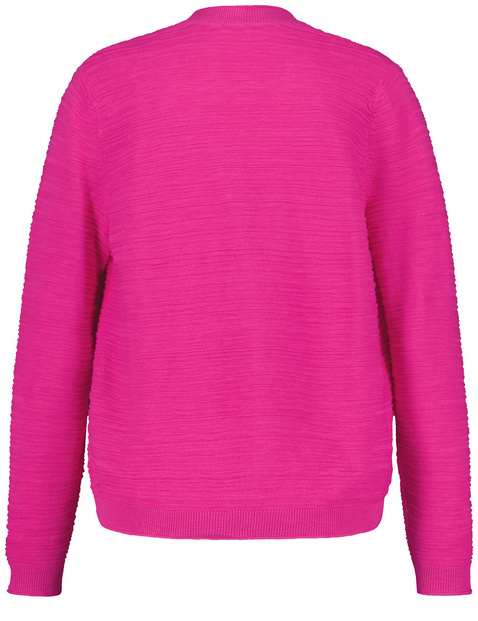 Offene Strickjacke aus Baumwoll-Leinen