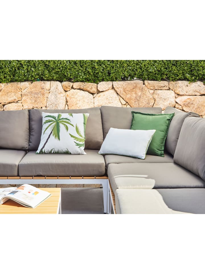 Beliani 3er-Set Gartenkissen SEASIDE in Grün/Weiß günstig kaufen onesize