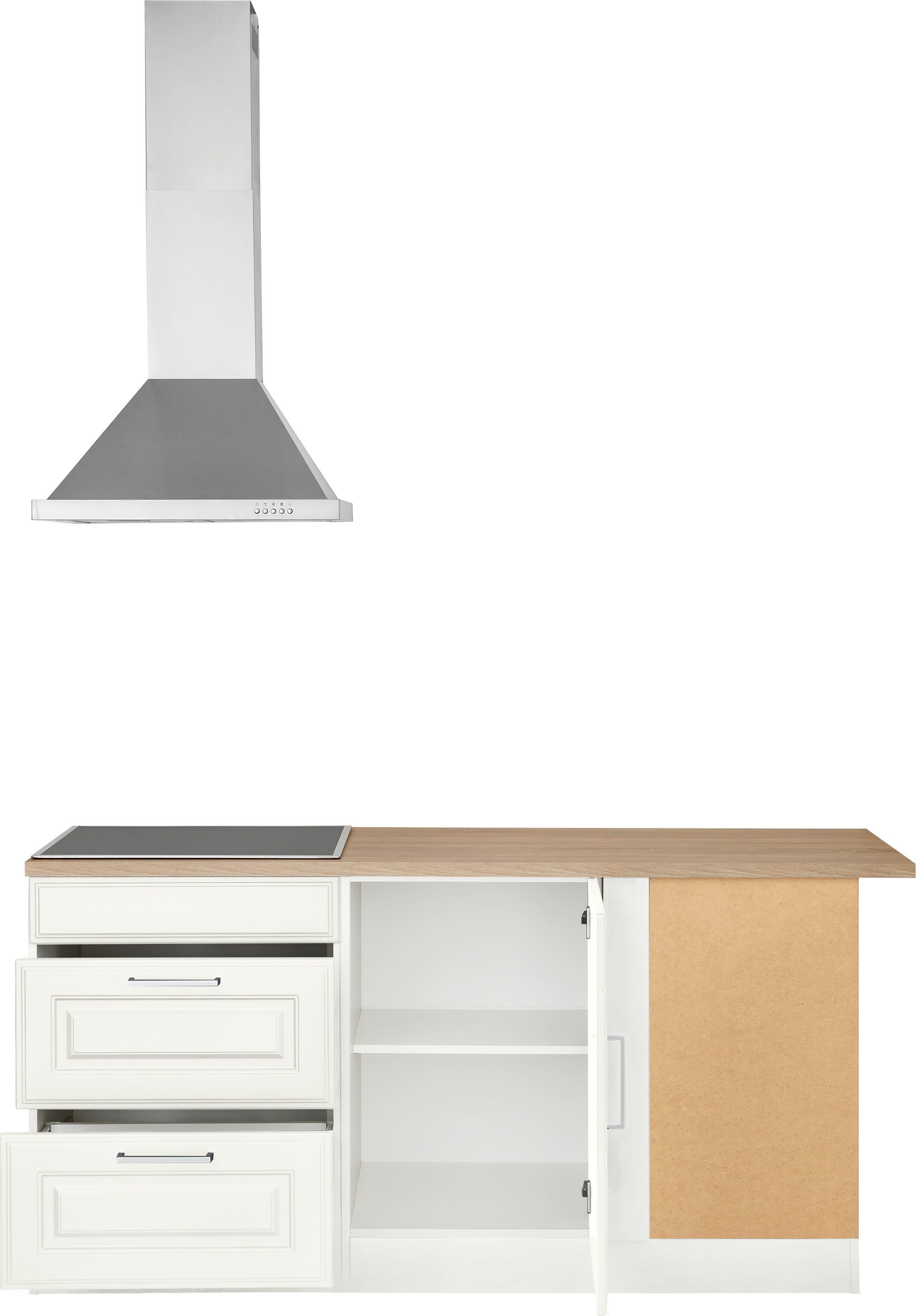 HELD MÖBEL Winkelküche Stockholm, Stellbreite 290/170 cm, mit hochwertigen MDF Fronten im Landhaus-Stil