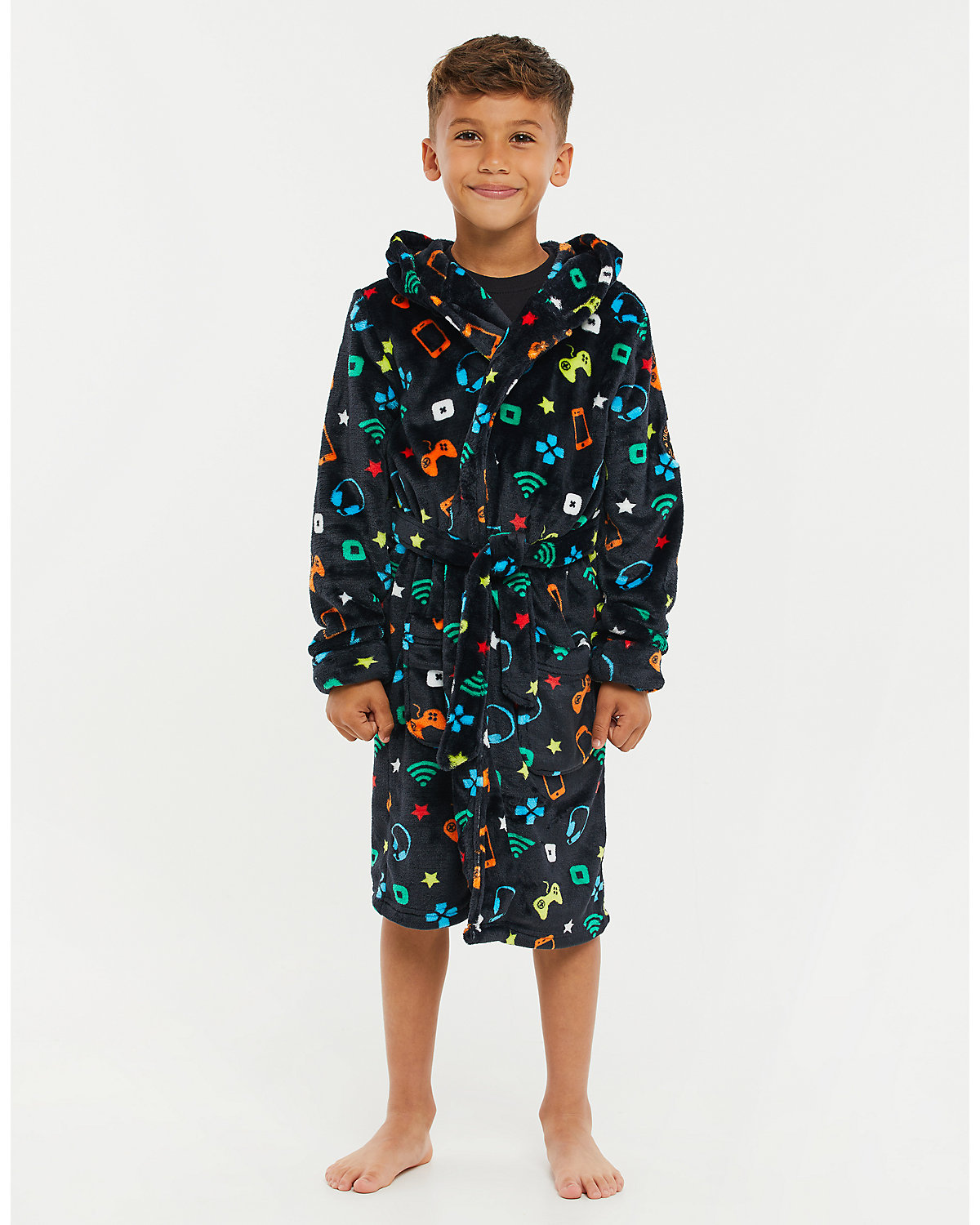 Bademantel THB Powder Plush Dressing Gown Swansea Bademäntel für Jungen
