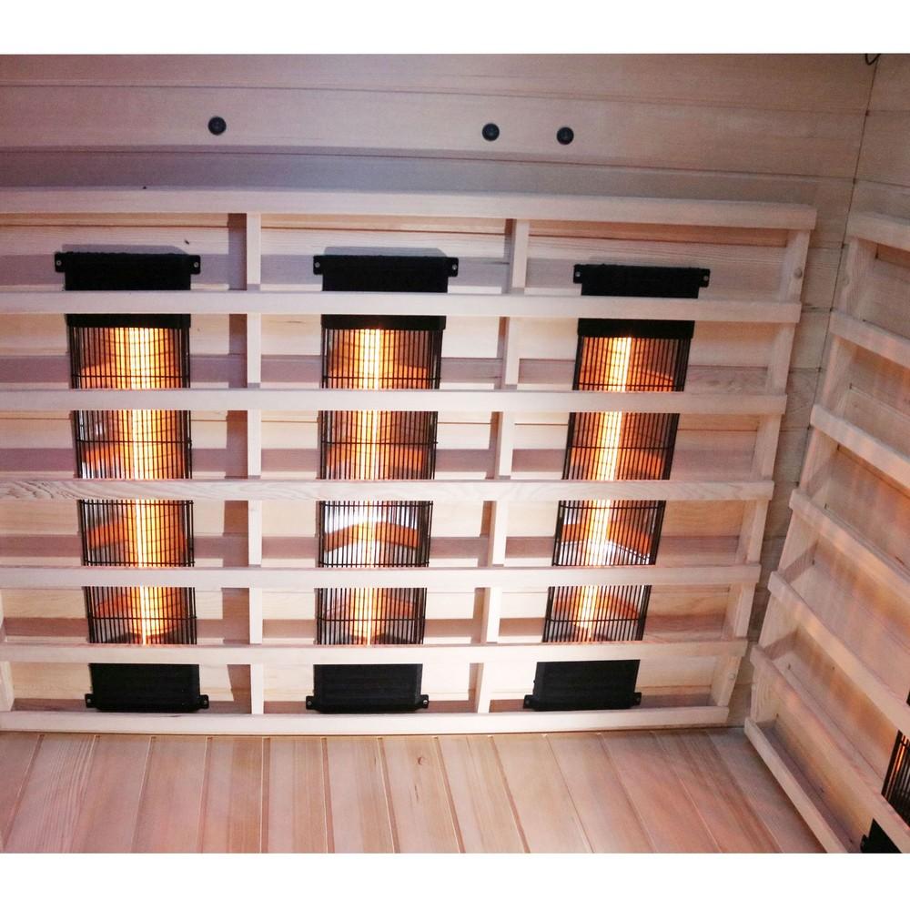 Dewello Infrarotkabine Infrarotsauna LAKEFIELD Dual-Therm 140cm x 140cm x 190cm