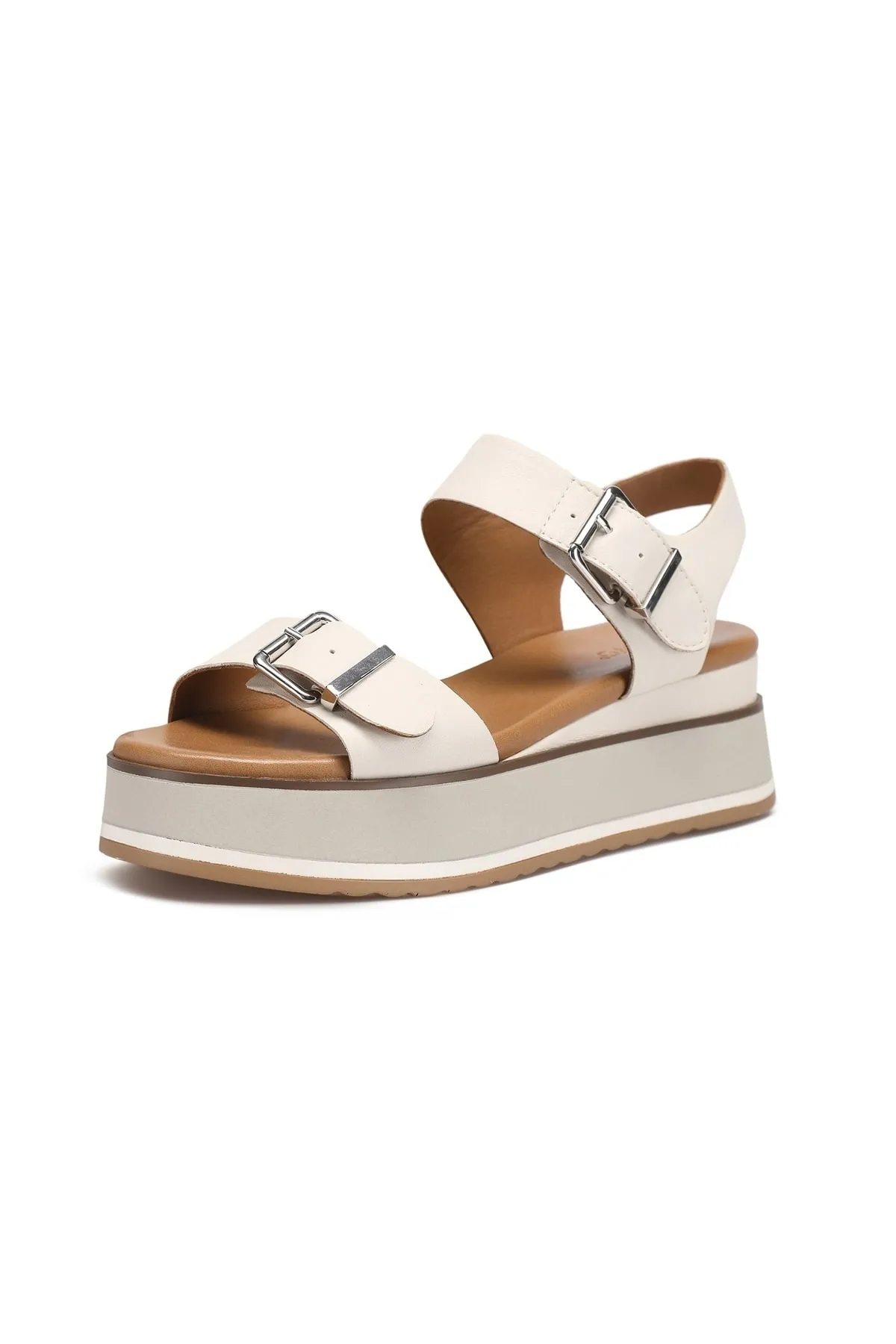 INUOVO  Sandalette - Grau - Flacher Absatz