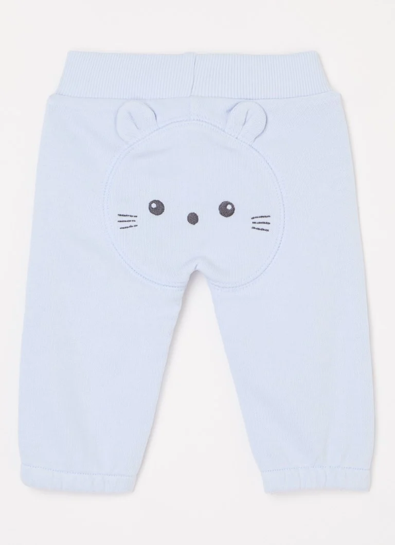 Pantaloni de trening Benetton cu croială conică și broderie.