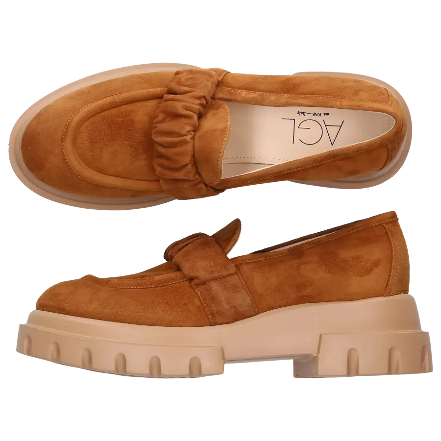 AGL Attilio Giusti Leombruni - Loafer CELESTE Nubukleder - braun
