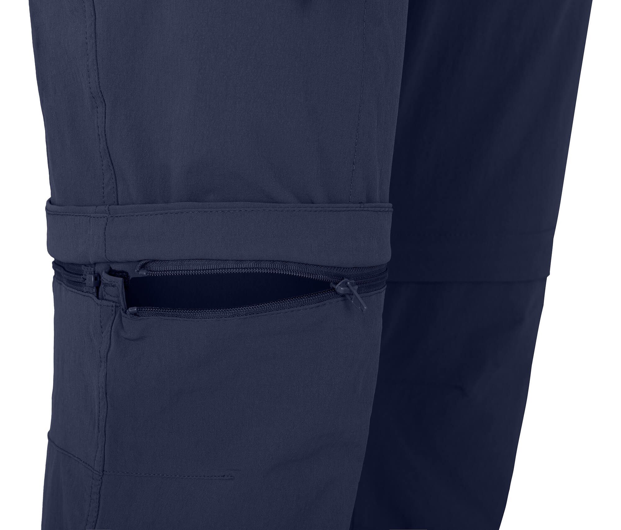Bergson Zip-off-Hose BAKER ZIPP-Off Herren Wanderhose, vielseitig, pflegeleicht, Normalgrößen, peacoat blau