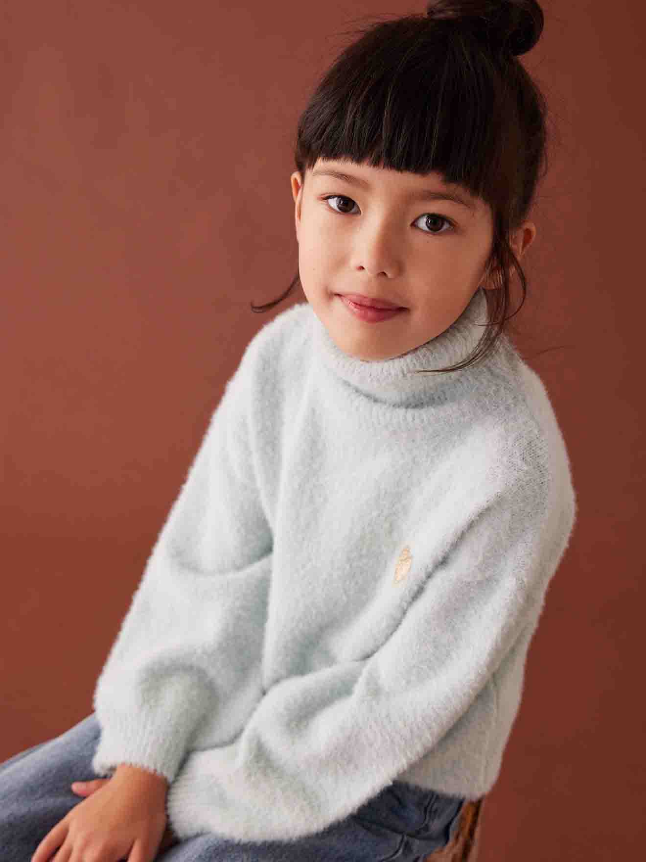Vertbaudet Mädchen Rollkragenpullover - himmelblau