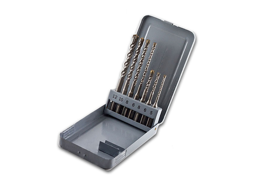 Vago-Tools Bohrer SDS Plus 7 tlg Set doppelter Wendel  Kreuz Quadro