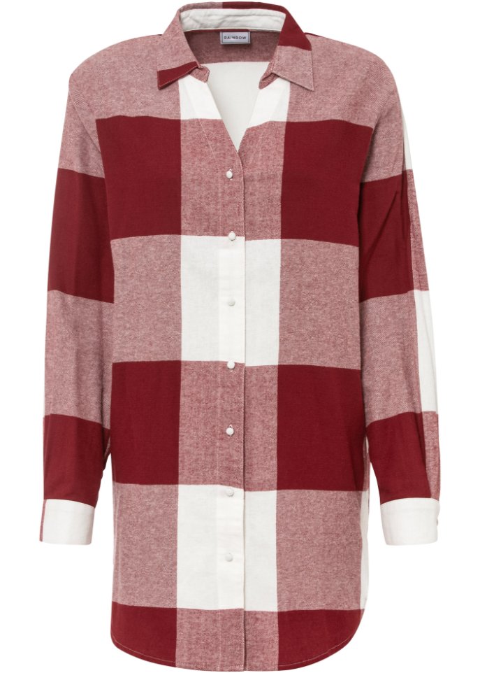 Flanellbluse mit graphischem Muster