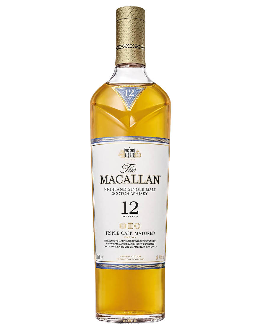 Highland Single Malt Scotch Whisky 12 Years Old Triple Cask Matured Fine Oak Macallan 0,7 ℓ