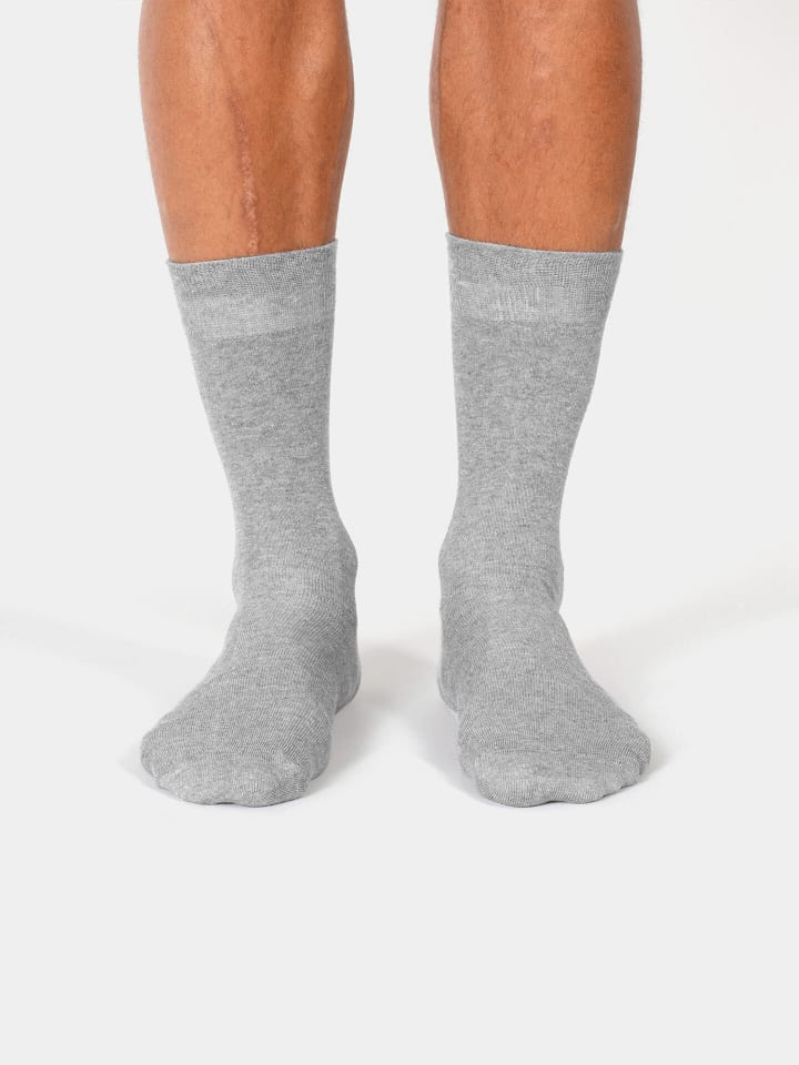 Erlich Textil  Socken 3er Pack MAXI in hellgrau-melange günstig kaufen 39-42