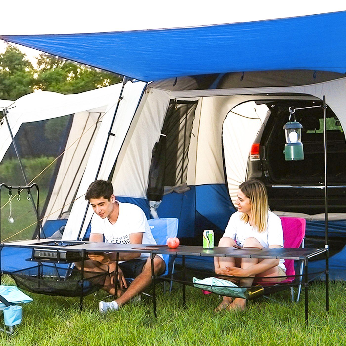 KingCamp Vorzelt Buszelt Meilfi Plus Heckzelt VW, Bus Vor Zelt SUV Van Camping 3000 mm