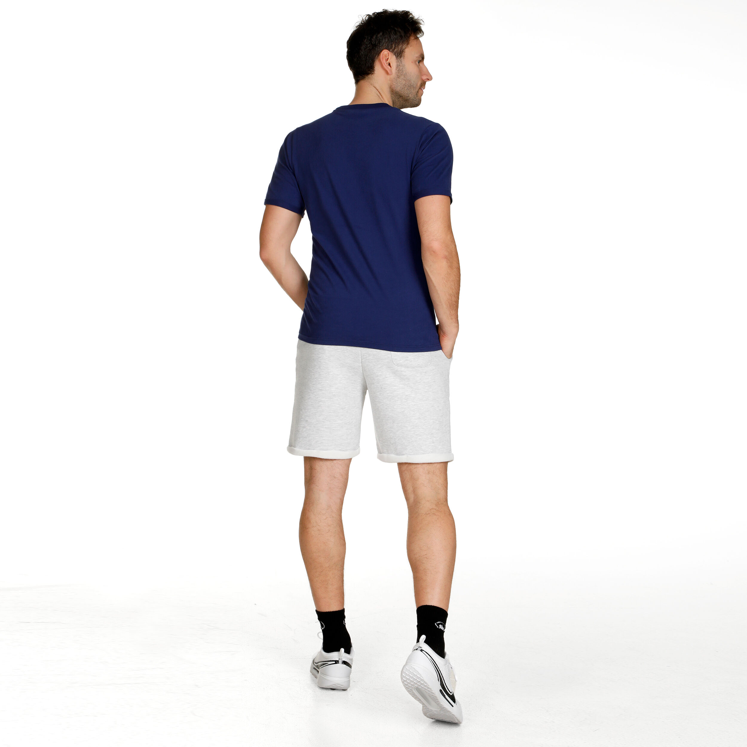 Retro Block T-Shirt Herren - Dunkelblau, Mehrfarbig