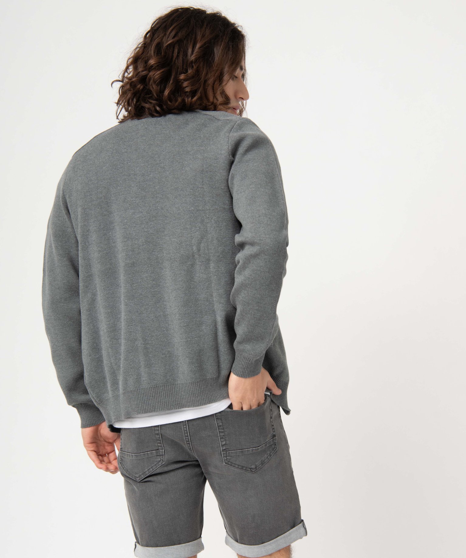 Gilet à fermeture zippée et col montant homme gris | GEMO