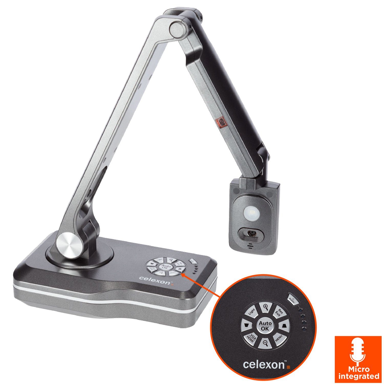 Celexon Dokumentenkamera DK500 Dokumentenscanner, (FullHD 1920 x 1080, 5MP, max DIN A3)
