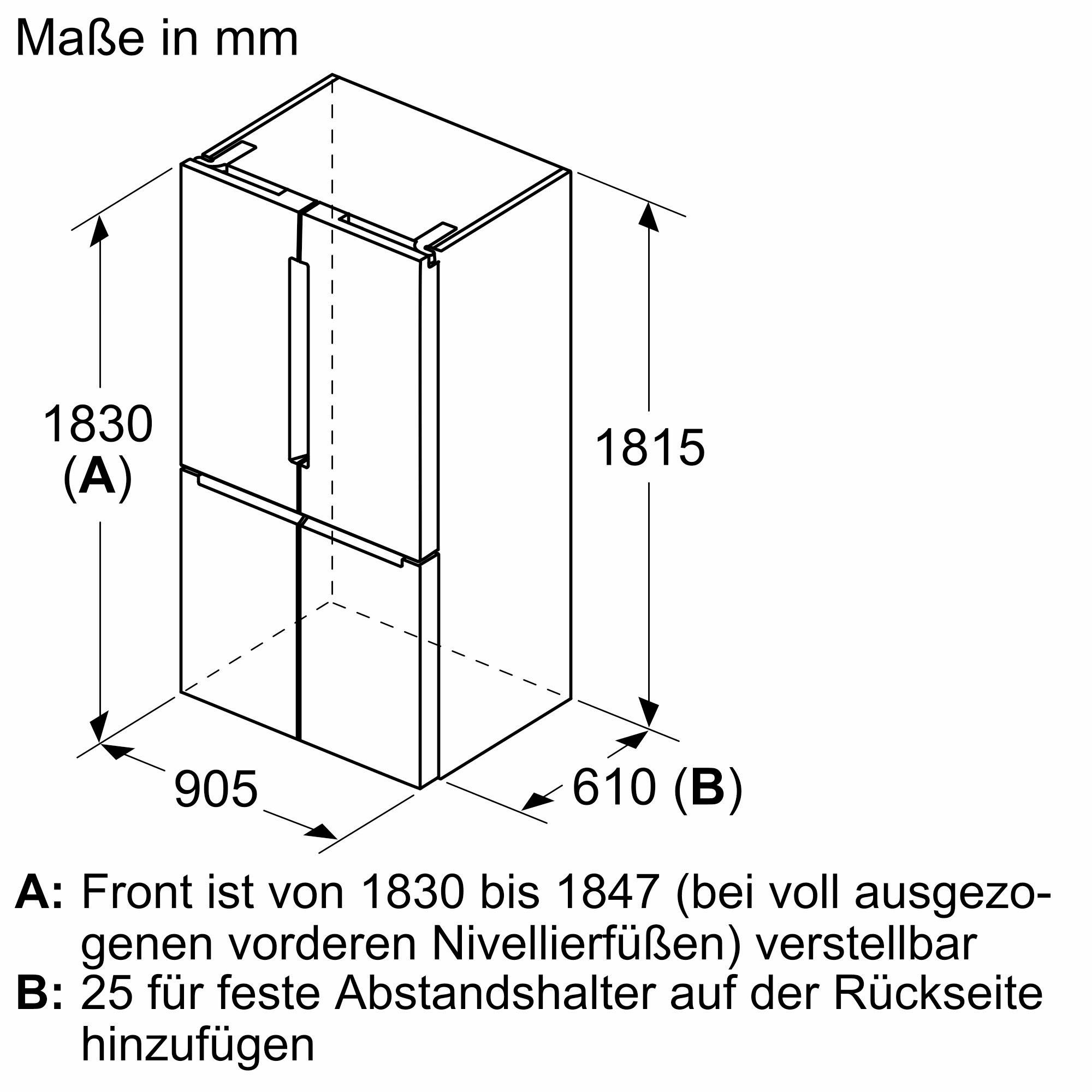 BOSCH Multi Door KFN96VPEA, 183 cm hoch, 91 cm breit