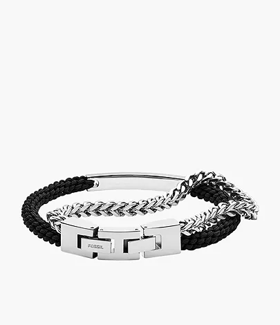 Fossil Herren Armband - Double-Strand Nylon and Steel