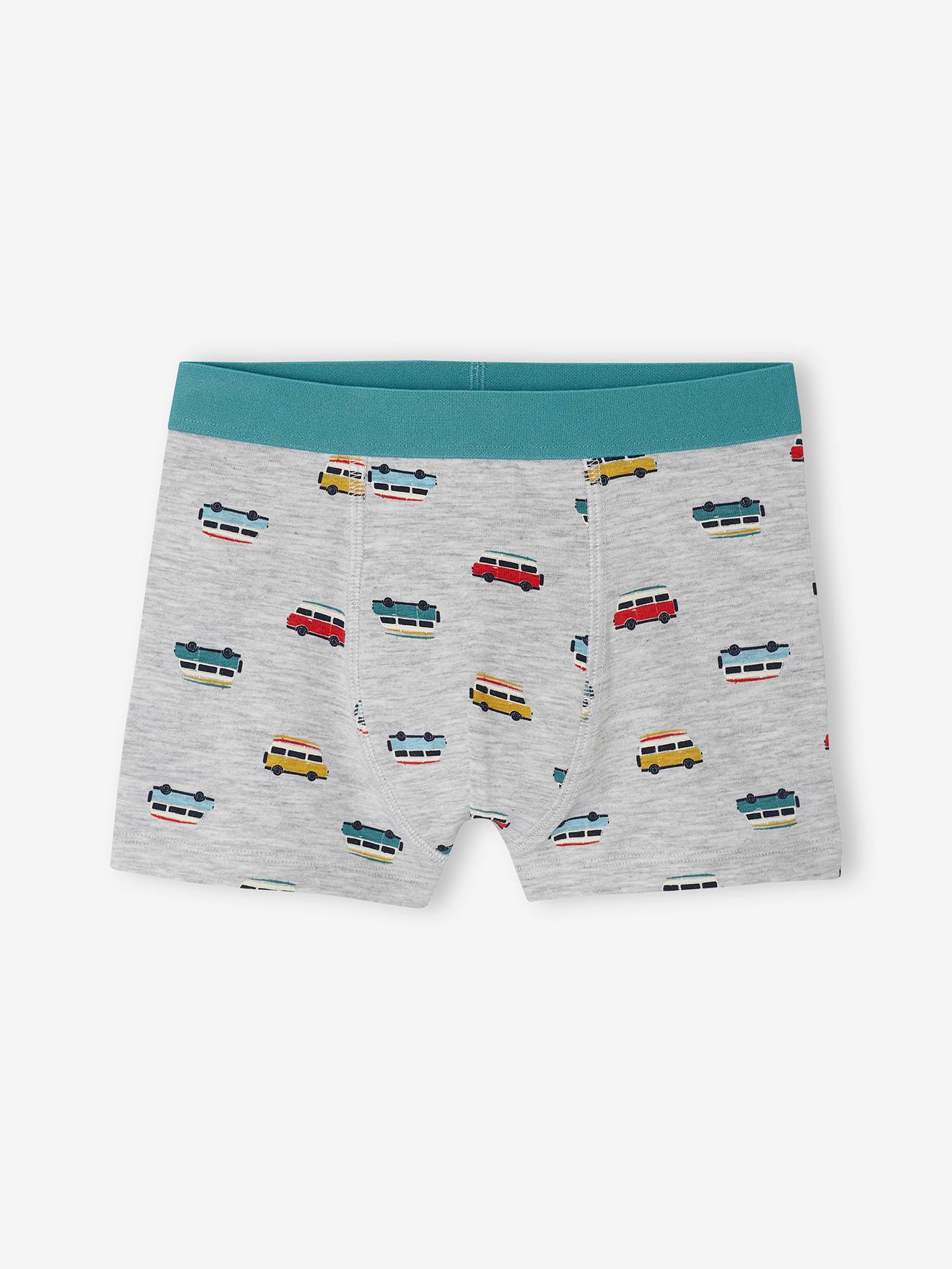 Vertbaudet 4er-Pack Jungen Boxershorts mit Bio-Baumwolle - aqua