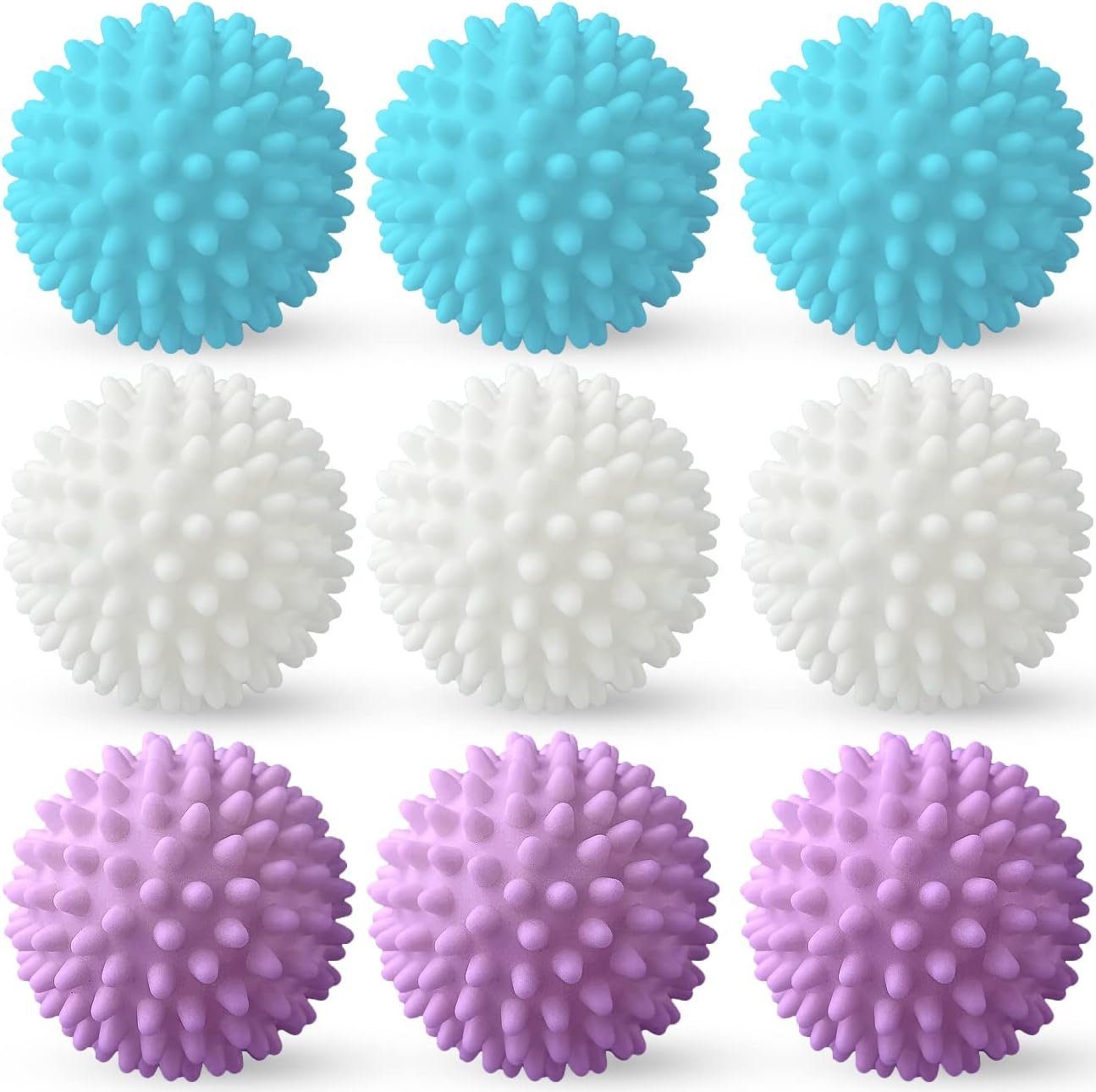 KINOMI Wäschekugel 9 Stück Trockner Ball Waschball für waschmaschine Waschball (Set, 9-St), Trocknerbälle für Wäschetrockner, Dryer Balls für Reinigung