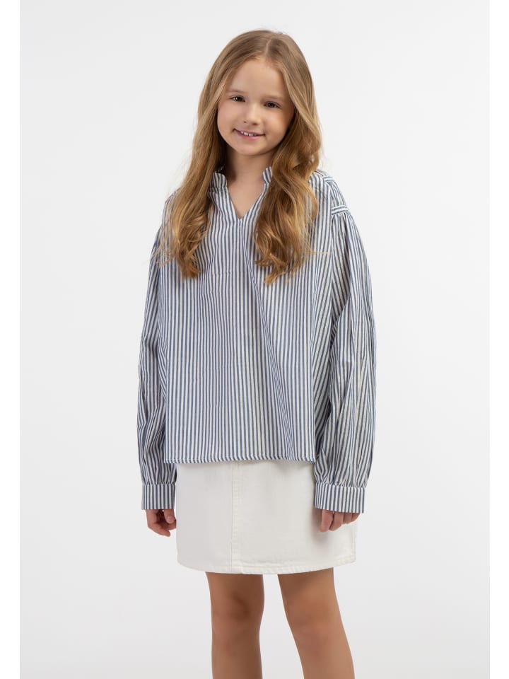 DreiMaster Bluse in Dunkelmarine Streifen günstig kaufen