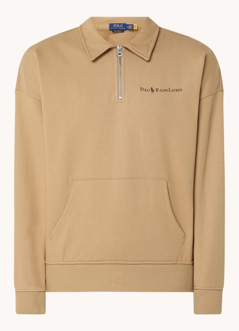 Pulover cu fermoar și logo Ralph Lauren
