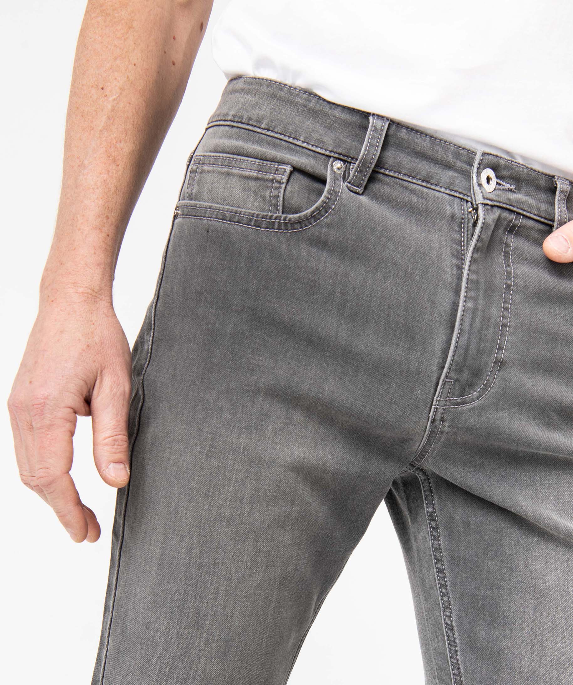 Jean homme coupe Straight délavé gris clair | GEMO