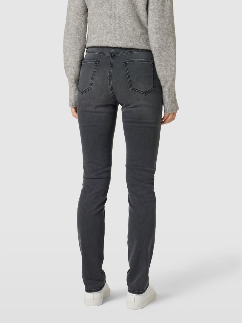 Slim Fit Jeans mit 5-Pocket-Design Modell 'MARY' in schwarz