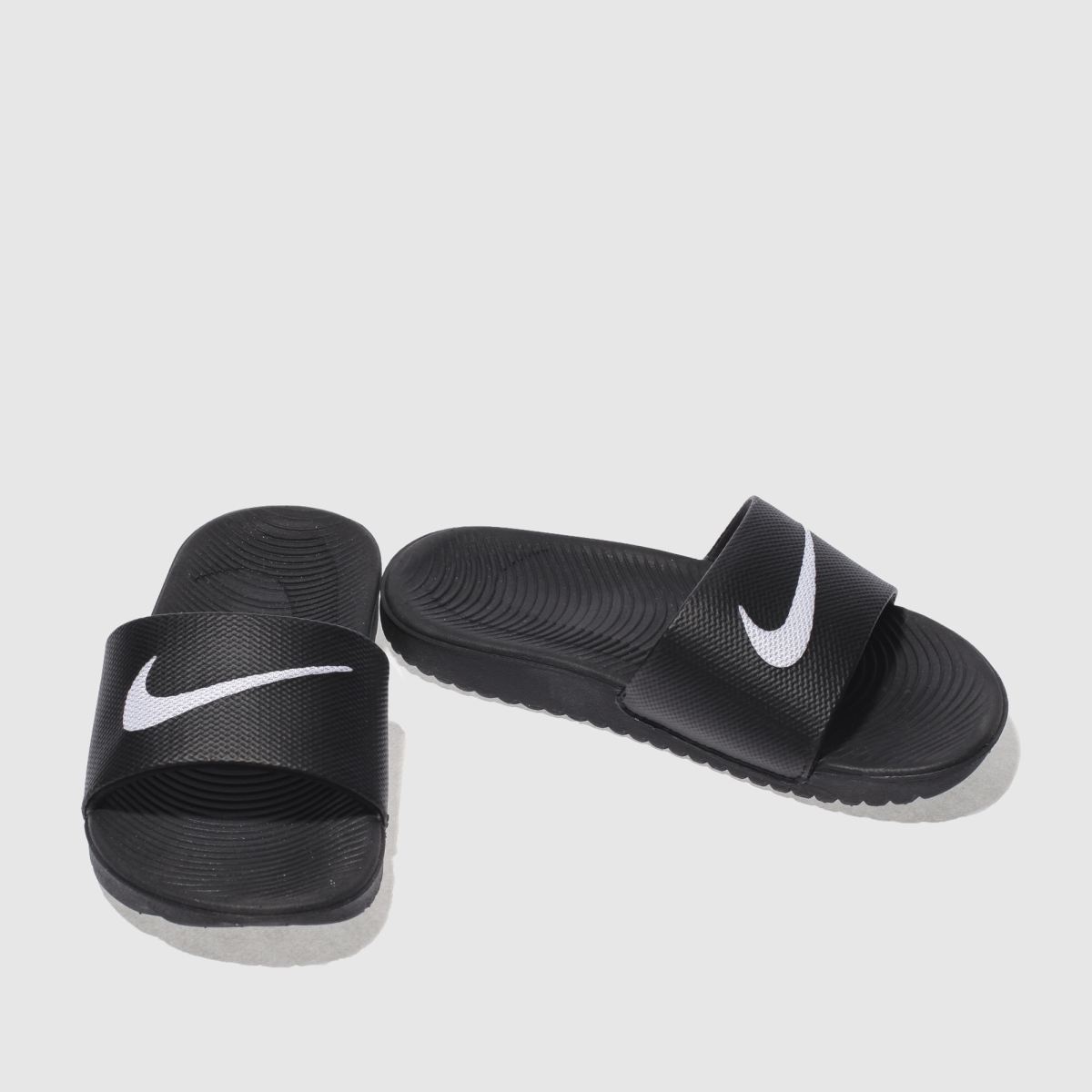 Nike svarta och vita Kawa Junior sandaler