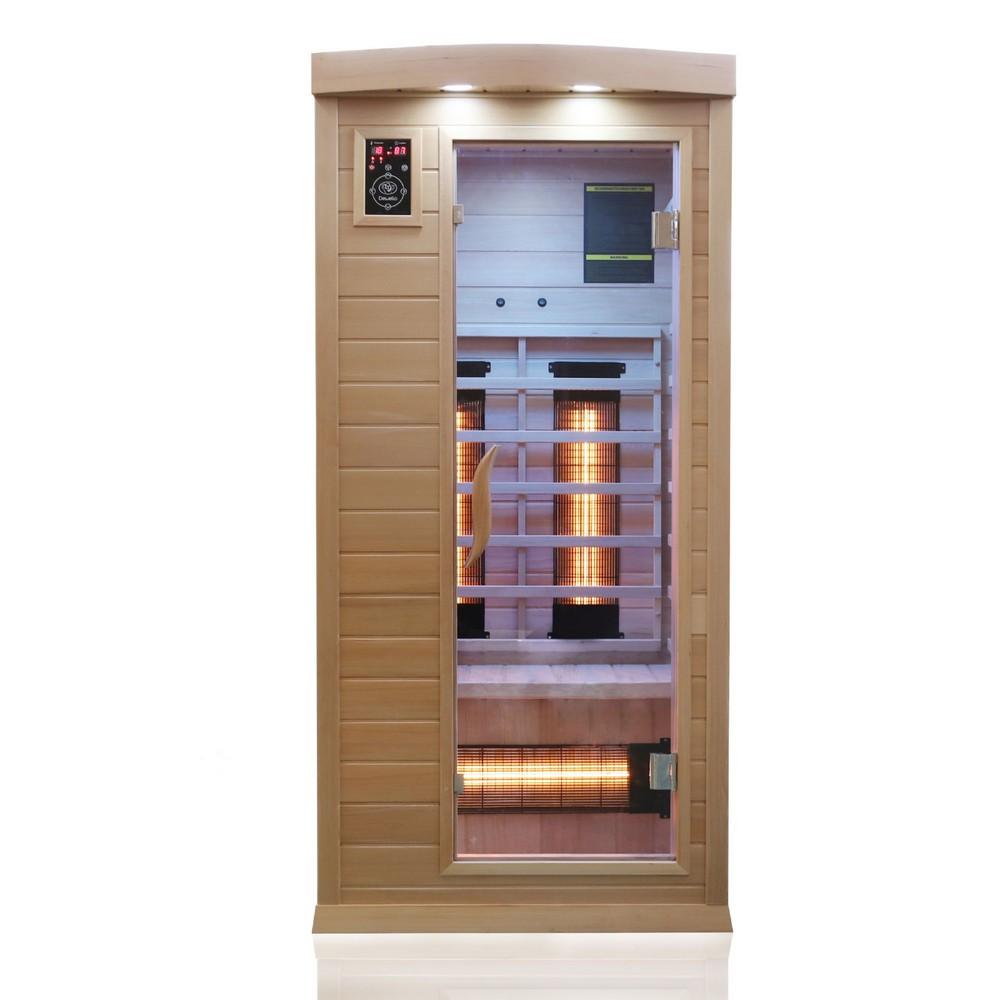 Dewello Infrarotkabine Infrarotsauna PIERSON 90cm x90cm x 190cm Dual-Therm