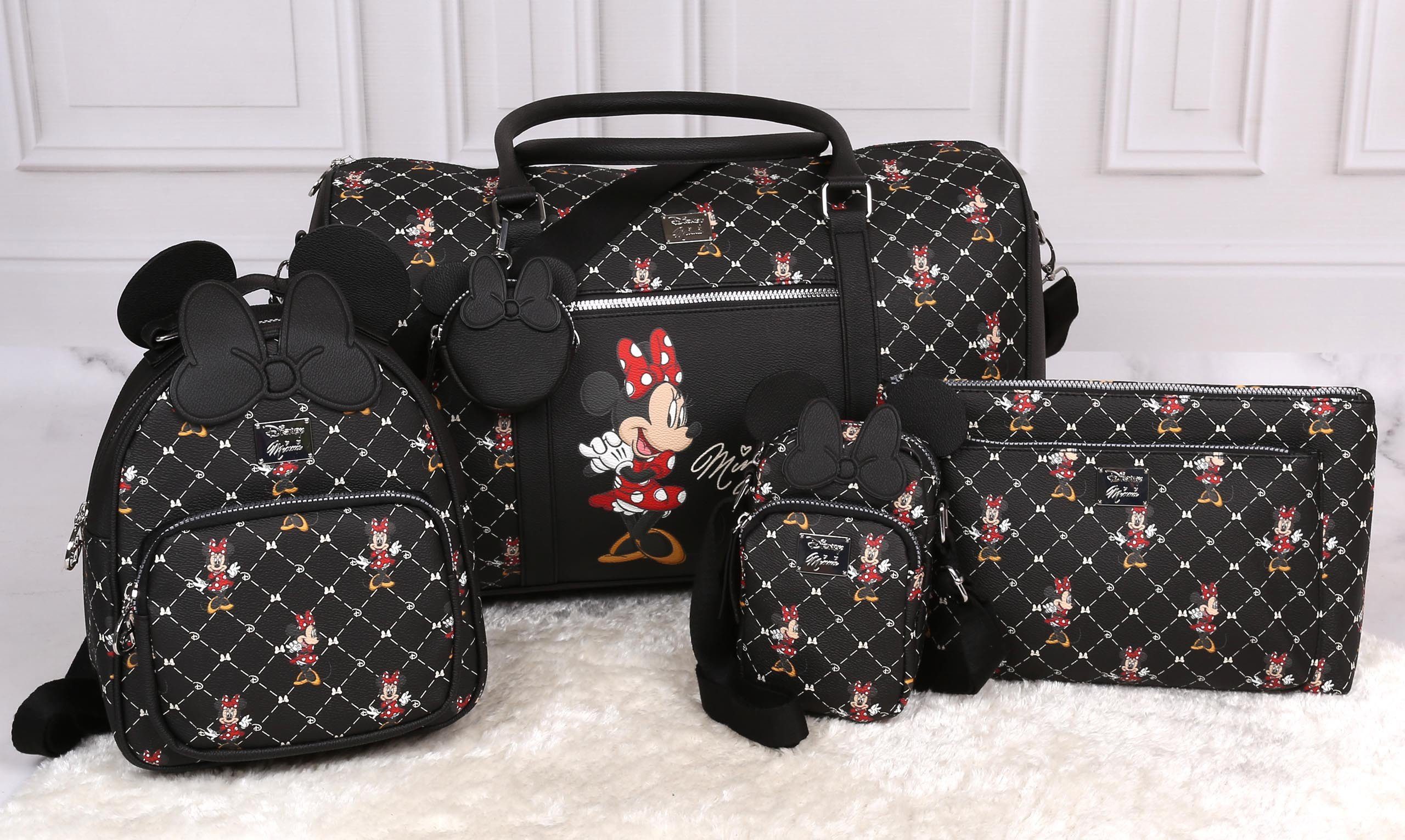 Sarcia.eu Kulturbeutel Minnie Mouse  schwarz Reise-Kulturtasche 31x19x10cm