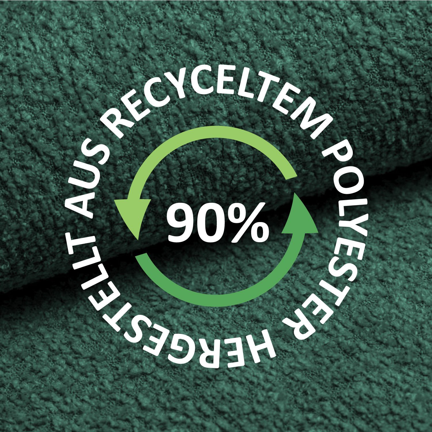 novely Stoff novely® ABEL Bouclé Polsterstoff Möbelstoff, 1 lfm, Recycelter Stoff
