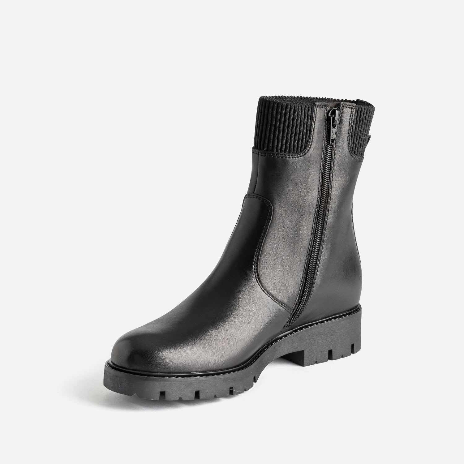 Chelsea boots éco-conçu BUGGY noir cuir tige élastiquée
