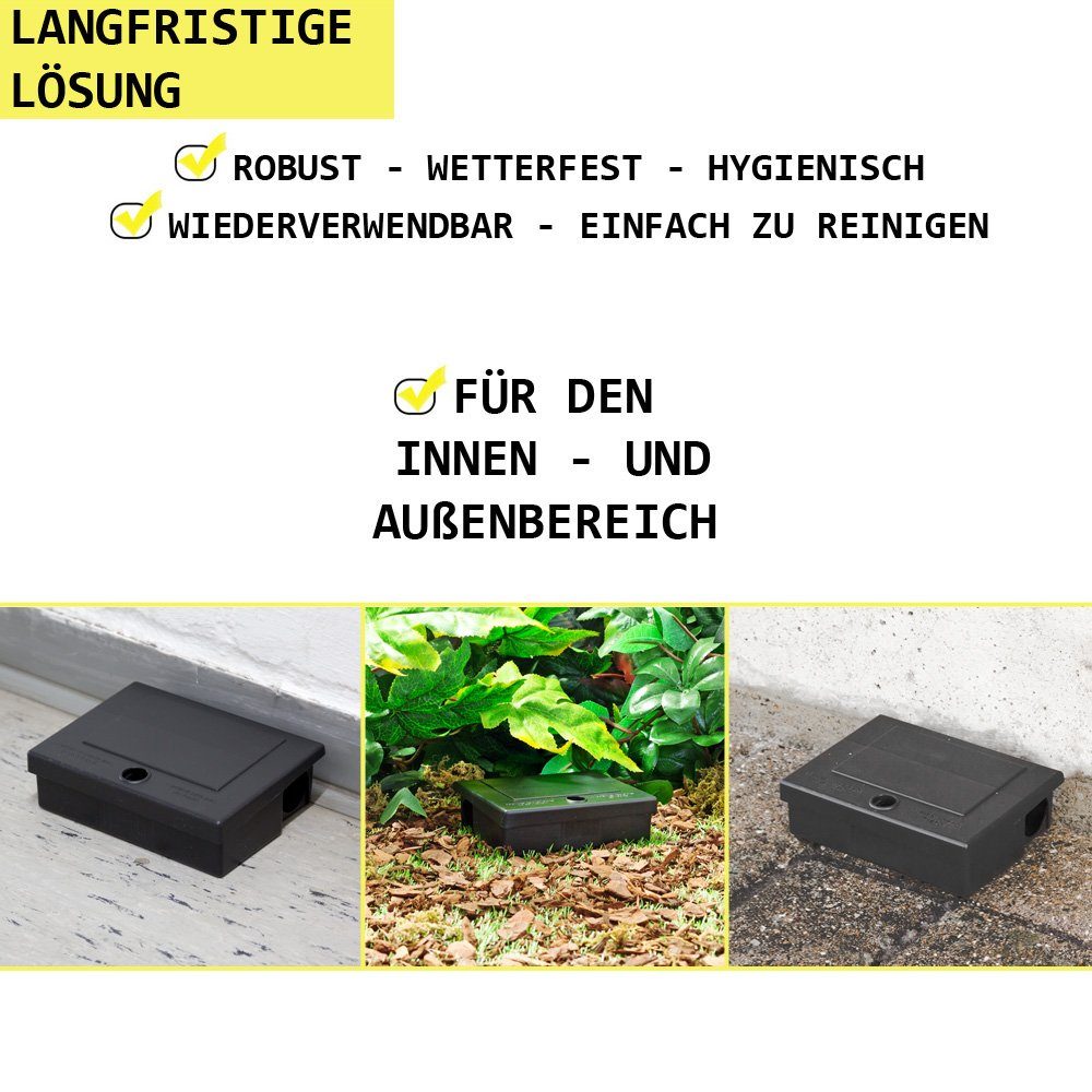 Petigi Köderbox 5x Mäuseköderbox Köderbox Köderstation Mäuseköder Maus Mäusefalle