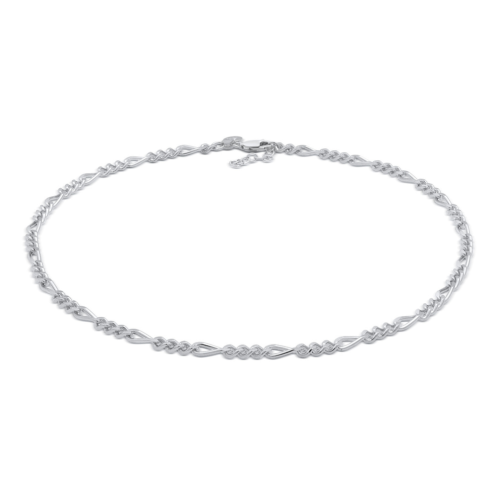 Elli PREMIUM Elli PREMIUM Collier Femme Choker Figaro Strong Basic Blogger en argent sterling  collier