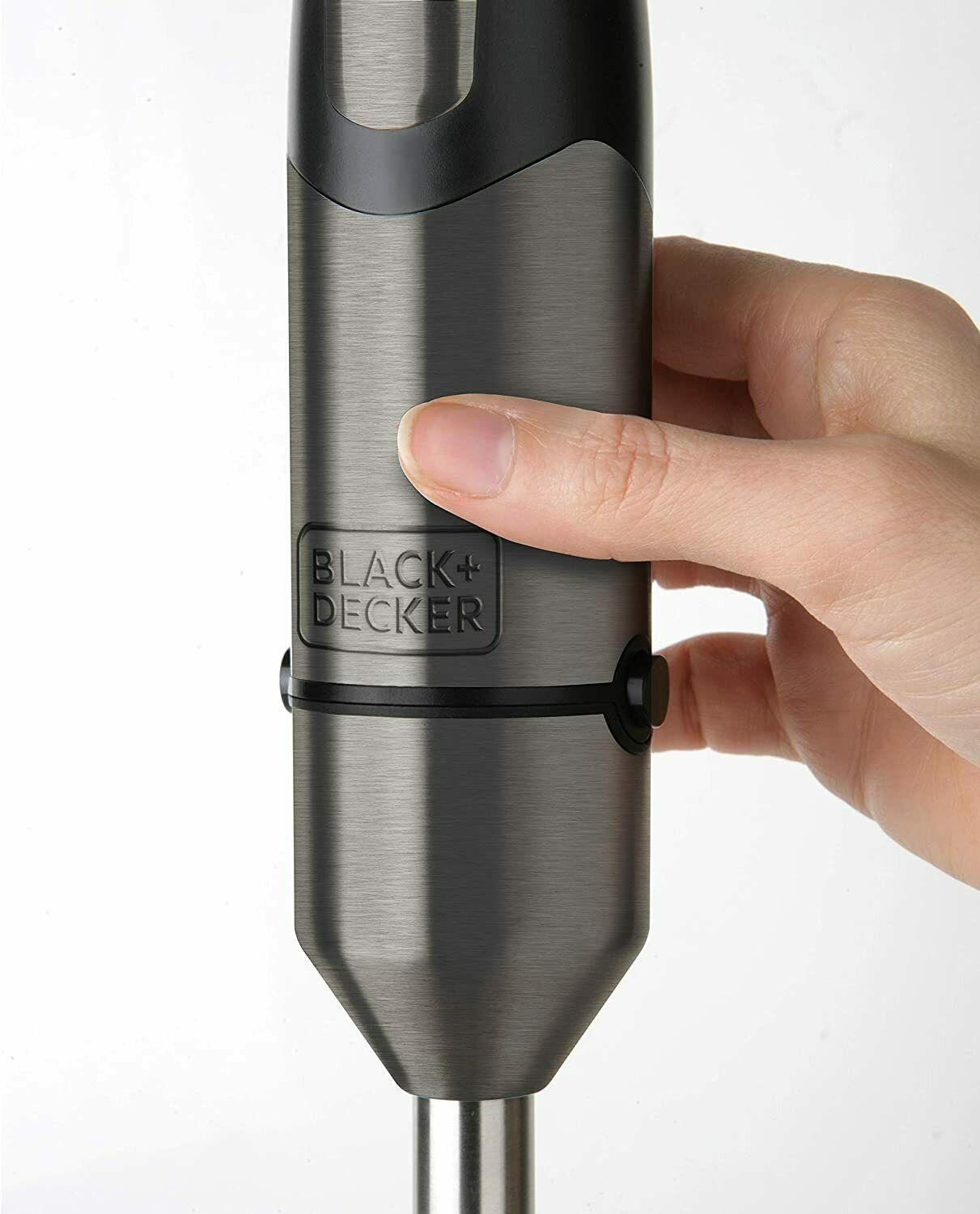 Black & Decker Stabmixer BXHBA 1000 W Stabmixer Edelstahl/Schwarz, 1000 W, 20 variabel Leistungsstufen + Turbotaste für maximale Leistung.