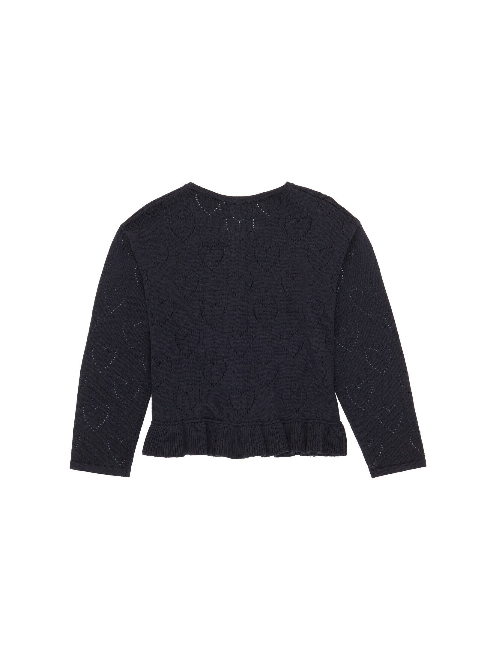 TOM TAILOR Strickjacke Cardigan mit Volants