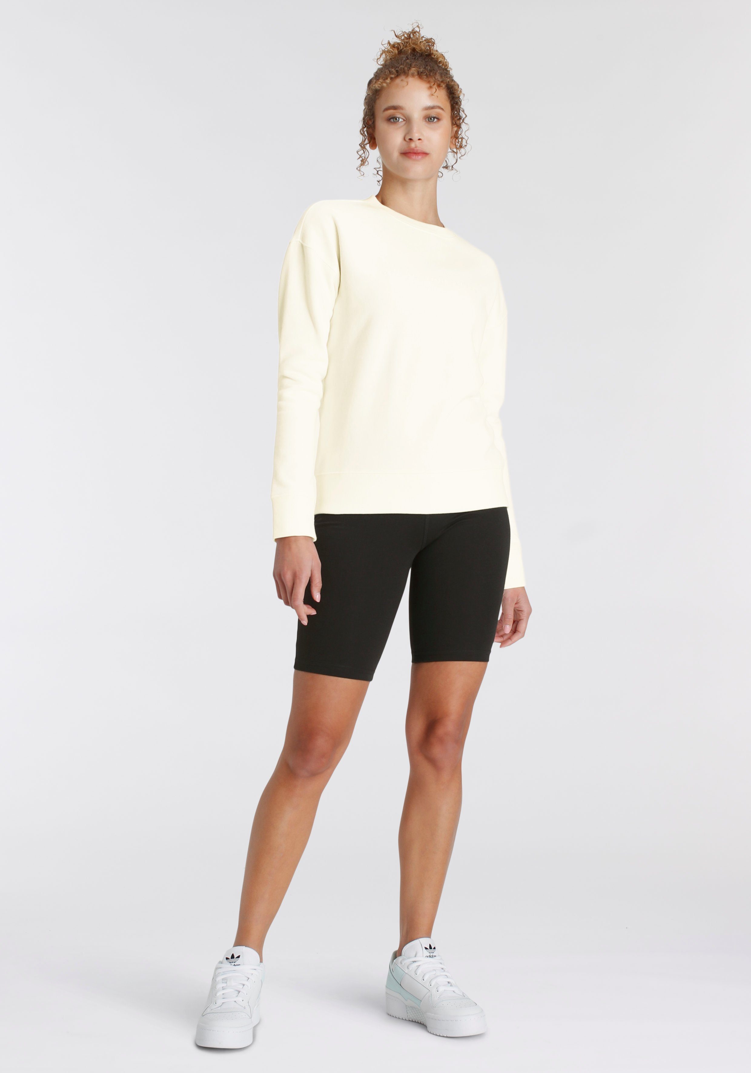 FAYN SPORTS Sweatshirt Crew Neck mit Logostickerei