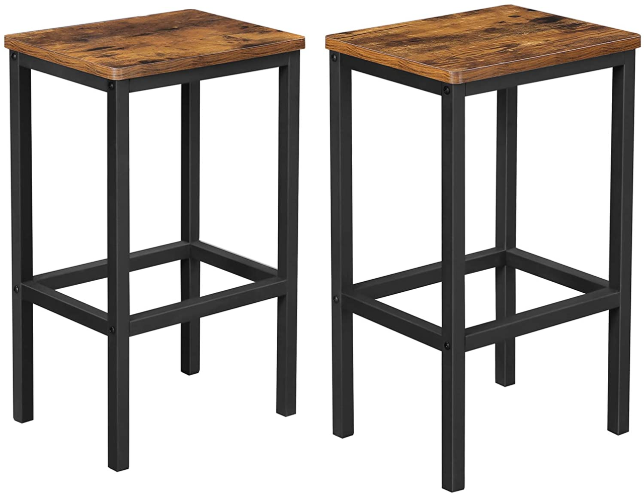 Vasagle Barhocker, 40x30x65cm, Rustikales Braun