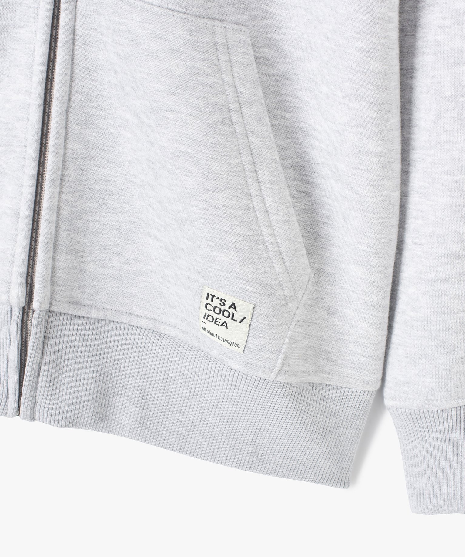 Sweat à capuche avec fermeture zippée Garçon gris | GEMO