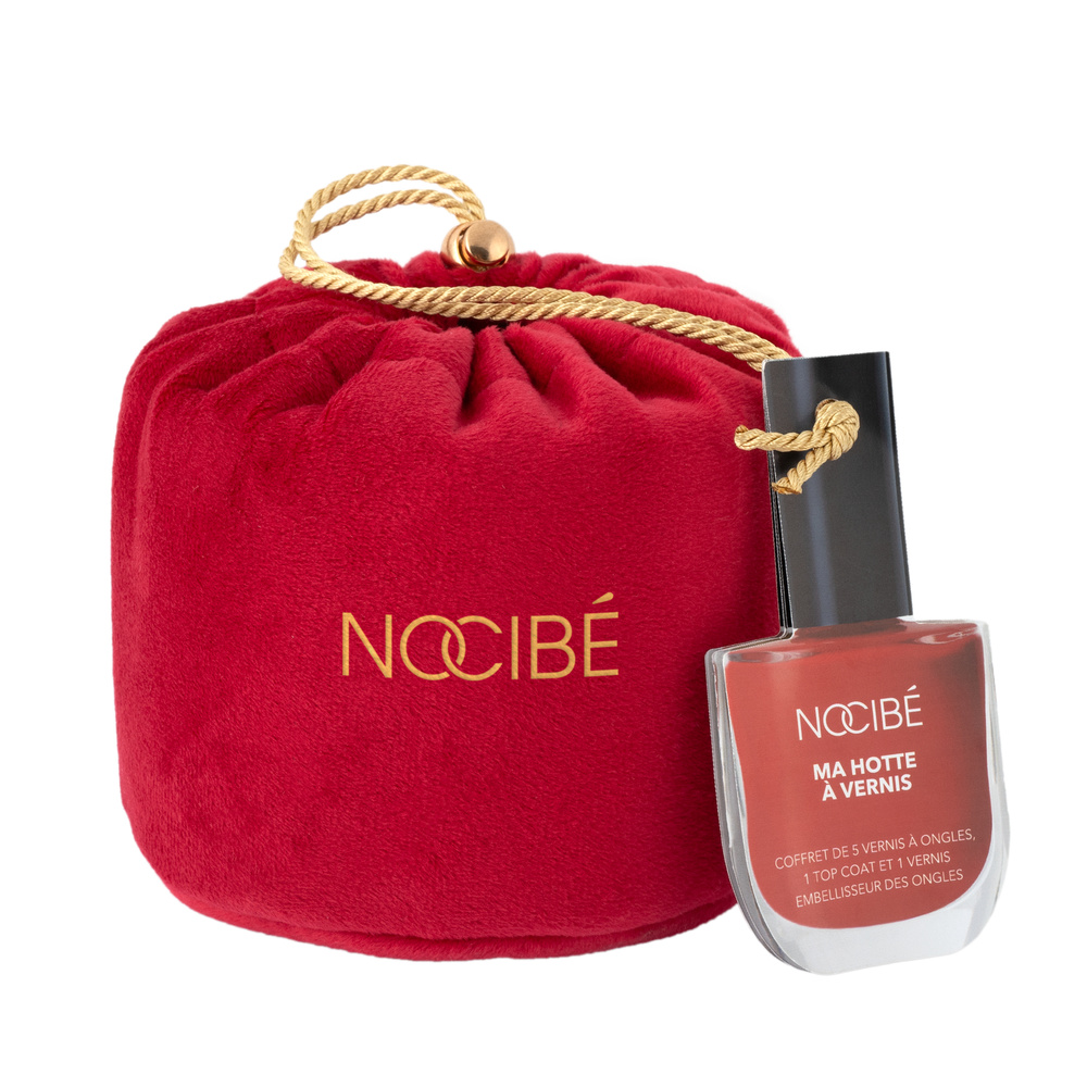 Nocibé Ma Hotte à Vernis Coffret de 5 vernis à ongles, 1 embellisseur et 1 tout-en-un base & top coat