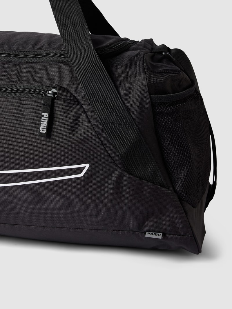 Sporttasche mit Label-Details in schwarz