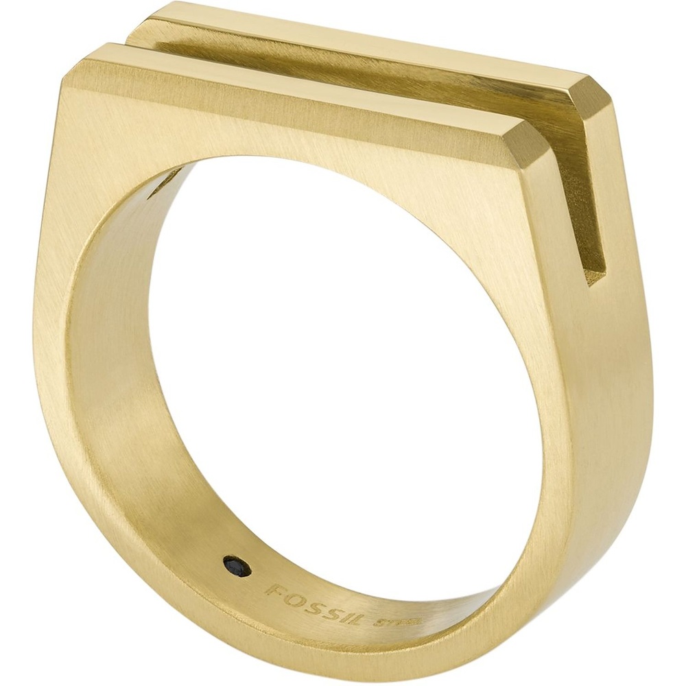 Fossil Bague pour hommes Acier inoxydable or Bague