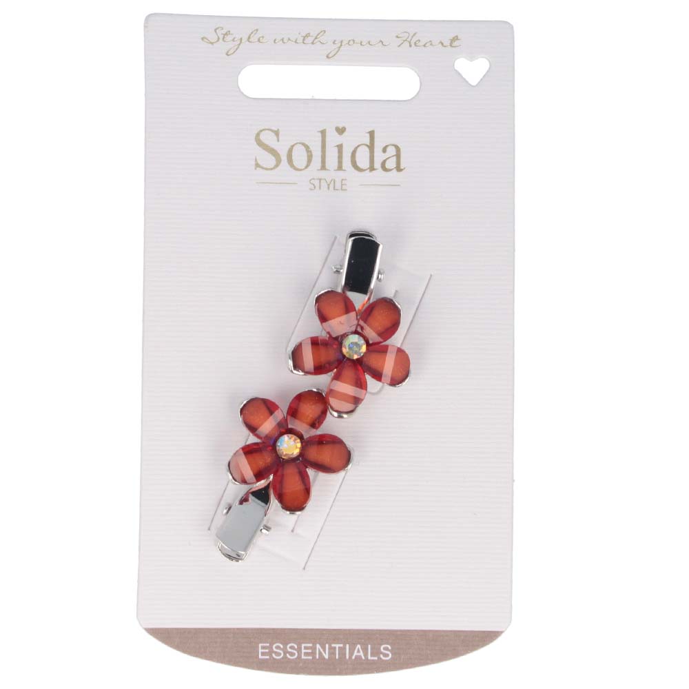 Solida Schnabelclip Blüte Mittelbraun 2 Stück