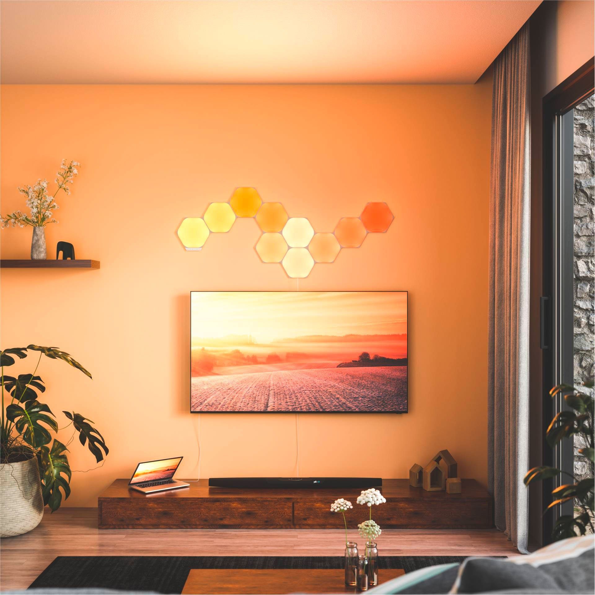nanoleaf LED Panel Shapes Hexagons, Dimmfunktion, LED fest integriert, Farbwechsler