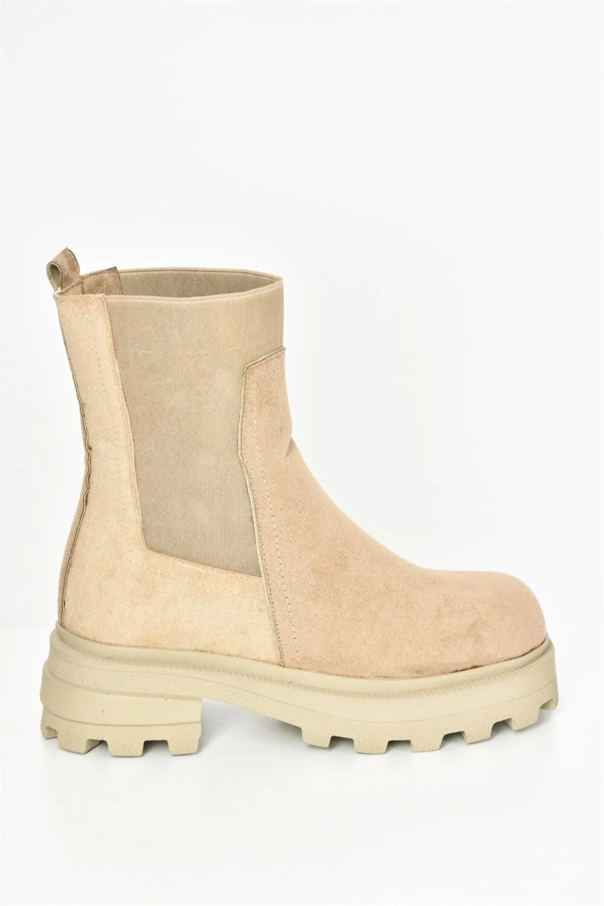 Fox Shoes  Tägliche Damenstiefel aus Nerz-Wildleder mit dicker Sohle L996050502