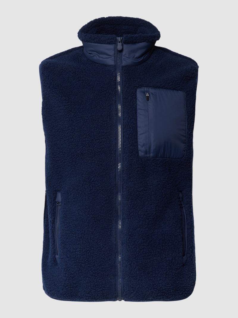 Weste mit Label-Patch Modell 'ISMAEL' in dunkelblau